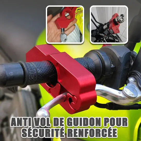 Antivol moto, verrouillage poignée et levier de frein MotoComplice