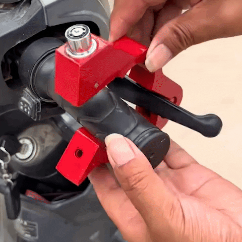 Antivol moto, verrouillage poignée et levier de frein MotoComplice