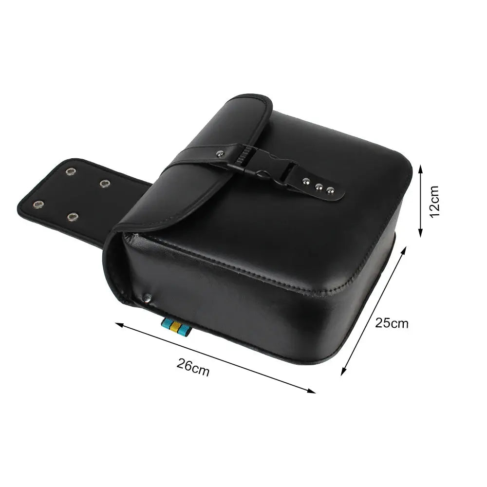 Sacoche de selle moto universelle en cuir PU - MotoComplice
