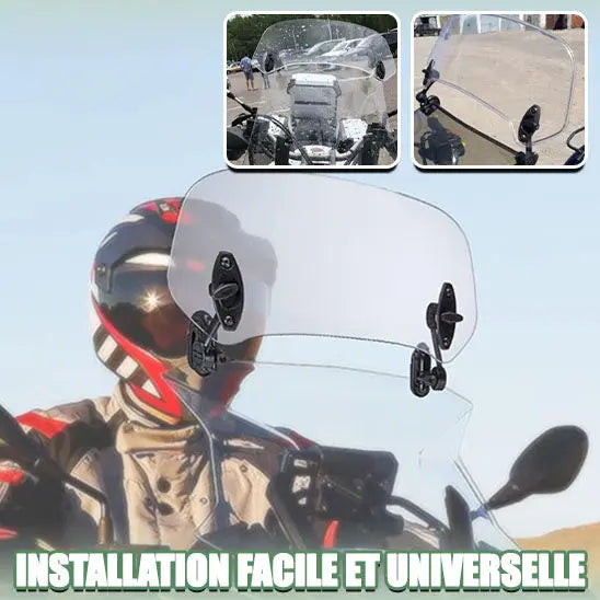 Déflecteur Moto – Extension Pare-Brise Universelle en Acrylique - MotoComplice