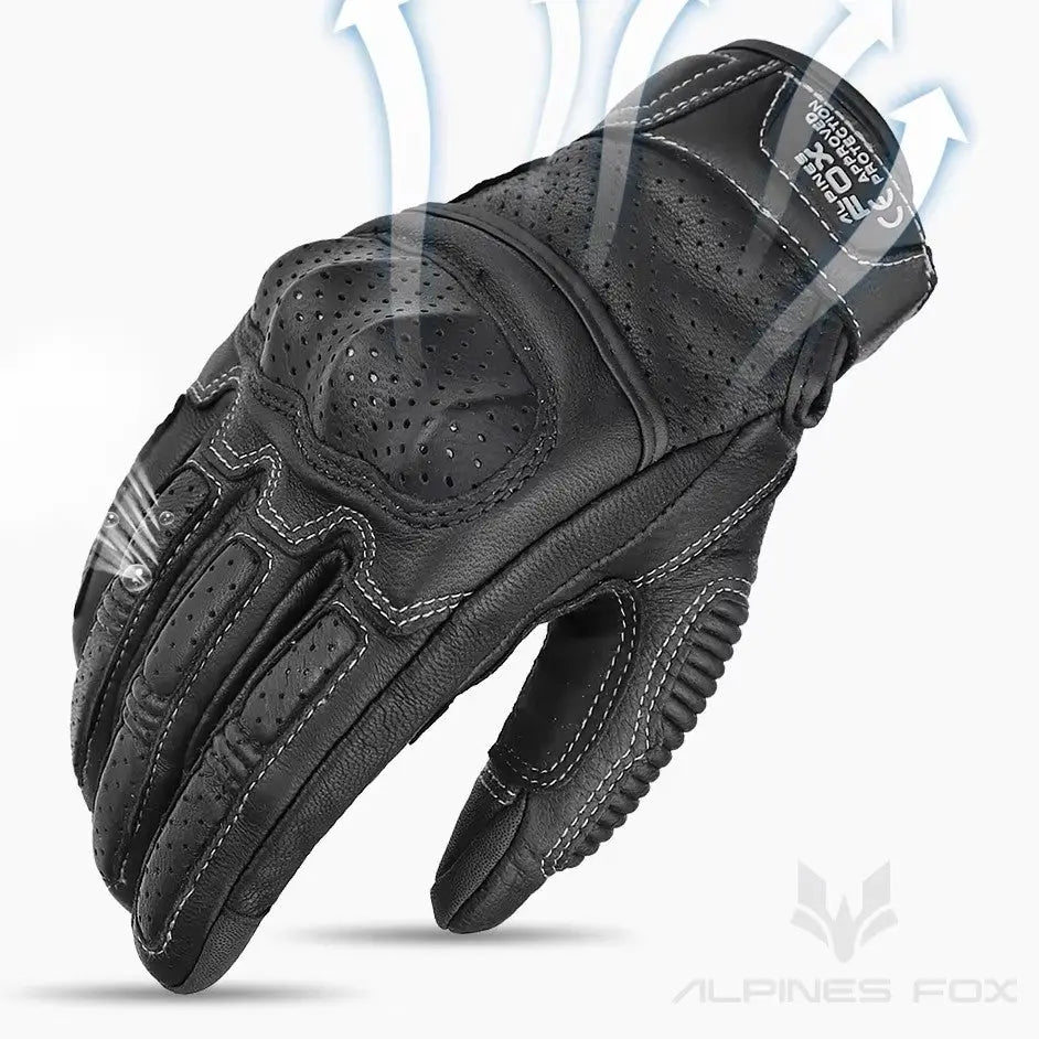 PROANTI Gants Moto Été Cuir Écran Tactile - Respirants Courts XXL