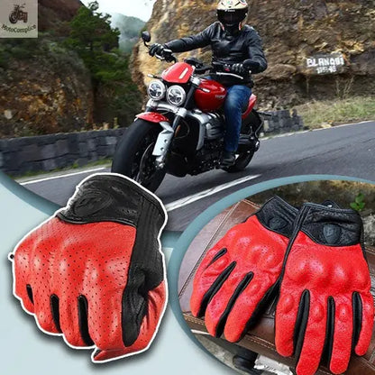 Gants de moto d'été en cuir à Perforation respirants pour écran tactile  MotoComplice