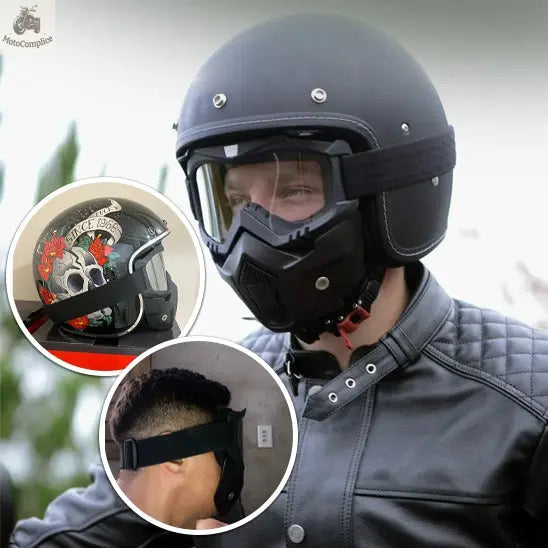 Masque intégral Moto avec lunettes amovibles - MotoComplice