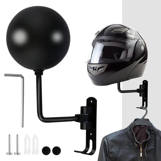 Support casque moto mural rotatif 180° - MotoComplice