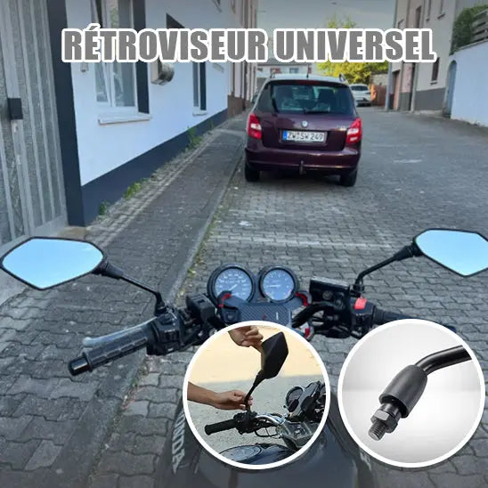 Rétroviseurs Moto Homologués – Universels, Convexes, 8 mm et 10 mm - MotoComplice