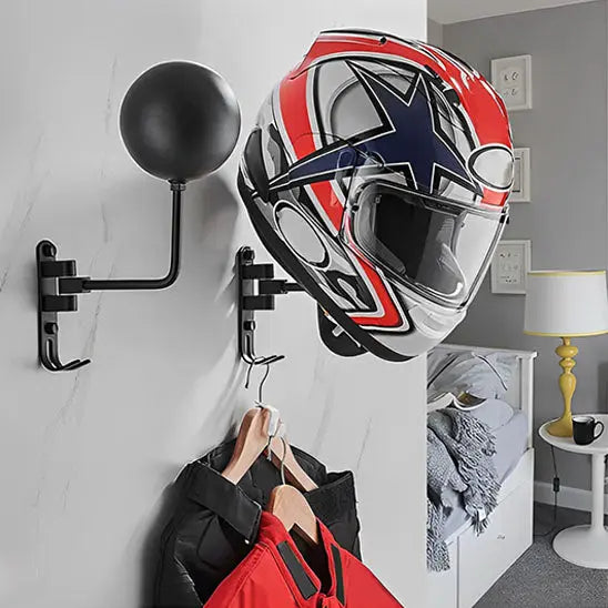 Support de casque mural en alliage d'aluminium pour Casques de moto et Chapeaux de moto Support de casque mural en alliage d'aluminium pour Casques de moto et Chapeaux de moto