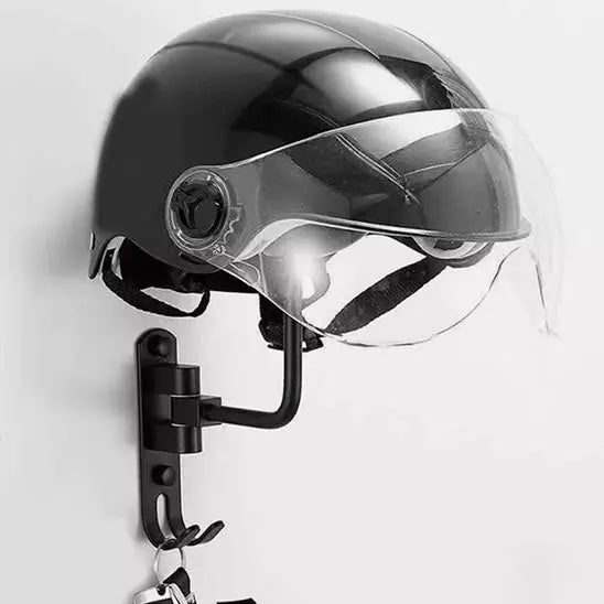 Support casque moto mural rotatif 180° - MotoComplice